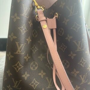 Brown Louis Vuitton monogram with pink interior